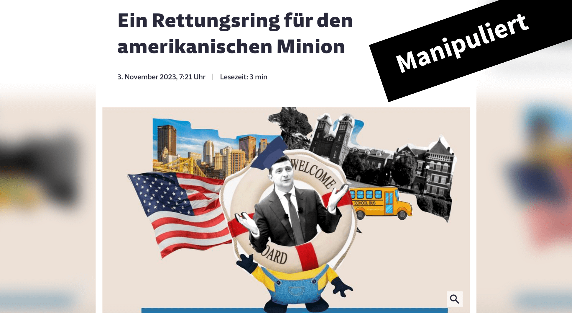 Im Rahmen einer russischen Desinformationskampagne wurde dieser Artikel im Stil der Süddeutschen Zeitung gefälscht